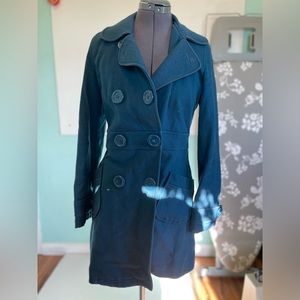 Tulle Wool Pea Coat